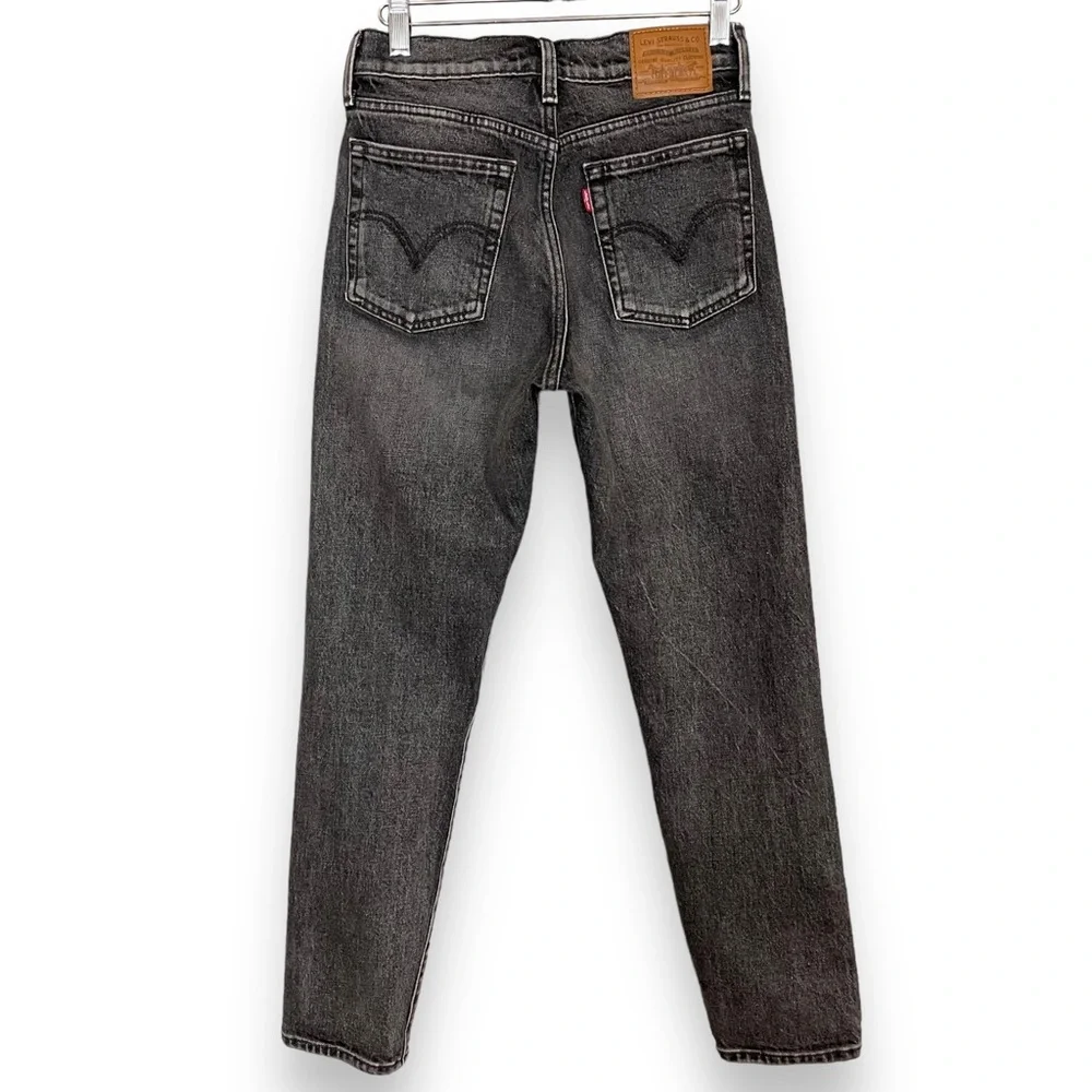 Levi's Wedgie Icon Jeans Better Weather Women Size 25‎ Gray Button Fly Tapered